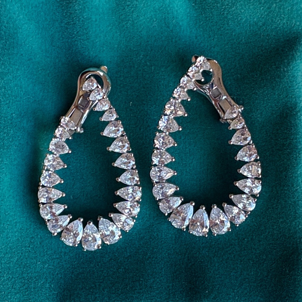 Elegant Silver Teardrop Earrings